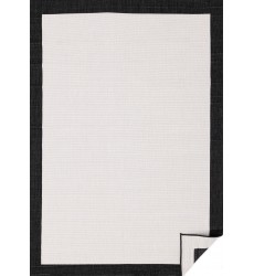  (5052/0110 160230)-Bristol Reversible Cream Black Border Rug, 5'3