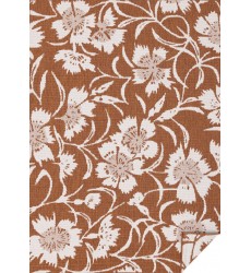  (5109/0410 160230)-Bristol Orange Cream Floral Pattern Rug, 5'3