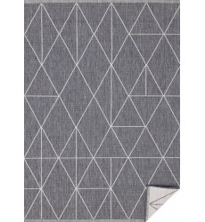  (5240/0010 240340)-Bristol Reversible Grey Cream Geometric Rug, 7'10