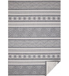  (5316/0010 200290)-Bristol Reversible Grey White Striped Pattern Outdoor Rug, 6'7