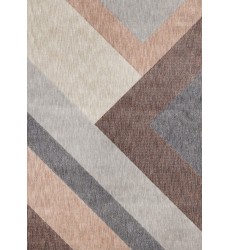  (5382/74 160230)-Cora Pink Taupe Geometric Design Rug, 5'3