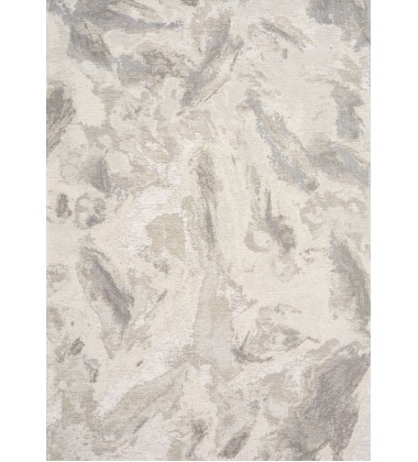  (5465/04 240330)-Cathedral Cream Grey Marble Pattern Chenille Rug, 7'10