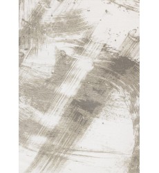  (5501/14 240330)-Cathedral White Taupe Beige Brush Strokes Rug, 7'10