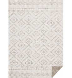  (5544/0620 160230)-Bristol Beige Cream Diamond Pattern Reversible Rug 5'3