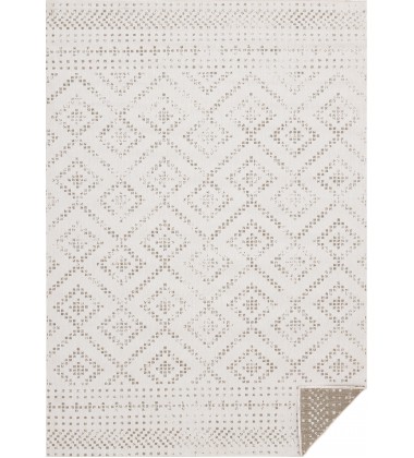  (5544/0620 240340)-Bristol Beige Cream Diamond Pattern Reversible Rug 7'10
