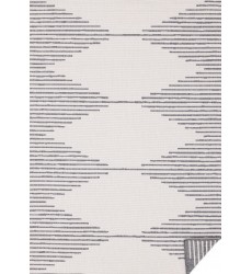  (5620/0010 240340)-Bristol Grey Cream Pointing Triangles Reversible Rug, 7'10