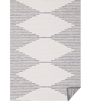  (5620/0010 240340)-Bristol Grey Cream Pointing Triangles Reversible Rug, 7'10