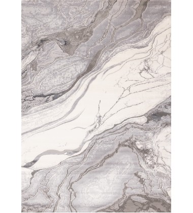  (5895/A175 160230)-Emory Grey White Marble Design Rug, 5'3