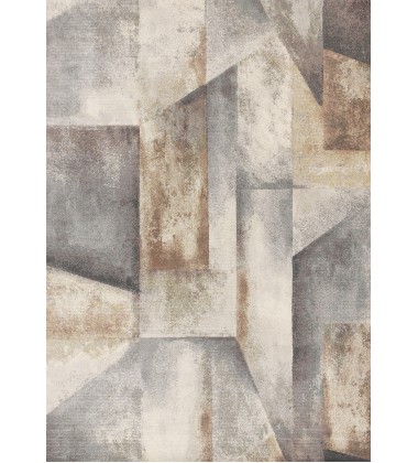  (63694/6747 240330)-Aurora Multi Distressed Geometric Design Rug, 7'10