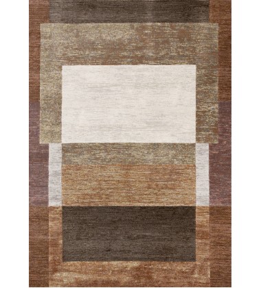  (63736/5280 160230)-Aurora Multi Distressed Layered Rectangles Rug, 5'3