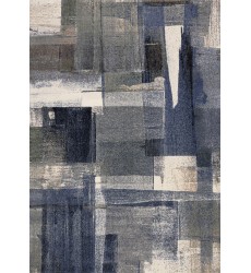  (63854/6656 160230)-Aurora Blue Green Orange White Distressed Paint Strokes, 5'3