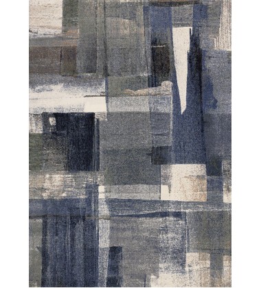 (63854/6656 160230)-Aurora Blue Green Orange White Distressed Paint Strokes, 5'3