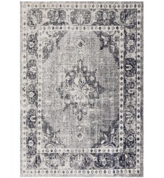  (B408/0939 200290)-Sara Grey Black Elaborate Edging Rug, 6'7