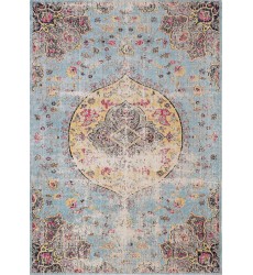  (B564/0848 240320)-Sara Blue Yellow Jewel Centre Rug, 7'10