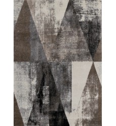  (E119/7127 240320)-Breeze Cream Brown Grey Robust Triangle Rug, 7'10