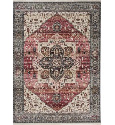  (E154/0427 240310)-Serene Pink Cream Blue Elaborate Border Rug, 7'10'' x 10'2''-(Kalora)