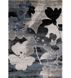  (E188/7717 240320)-Breeze Blue Cream Black Poppies Rug, 7'10