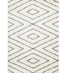  (E884/1121 240320)-Pascal Cream Green Geometric Shag Rug, 7'10