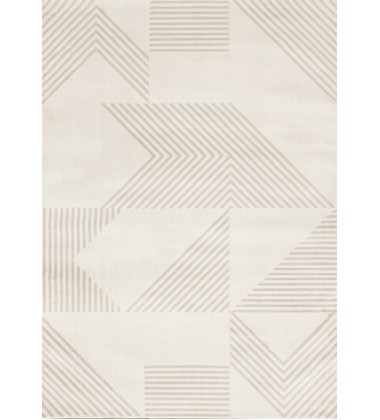  (E917/4161 160230)-Hayden Cream Beige Contemporary Modern Geometric Rug, 5'3