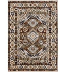  (F027/4494 240310)-Samira Cream Red Orange Traditional Classic Border Rug, 7'10