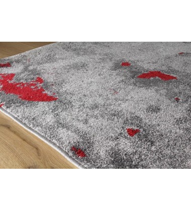 Kalora - 6x8 Freemont Grey/Red Abstract Expression Rug (A006/0323 160230)