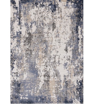  (G193/0464 240320)-Luca Blue Beige Distressed Rug, 7'10