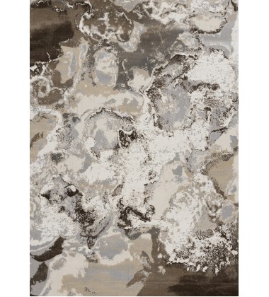  (G195/9464 160230)-Luca Taupe Organic Swirl Rug, 5'3