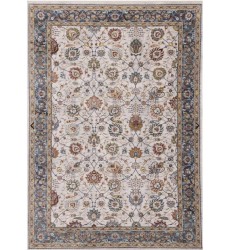 (G322/2717 240310)-Marisa Cream Blue Traditional Border Floral Rug, 7'10  (G322/2717 240310)-Marisa Cream Blue Traditional Border Floral Rug, 7'10