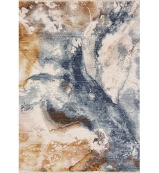 (G401/2717 240310)-Marisa Blue Orange White Granite Swirl Rug, 7'10  (G401/2717 240310)-Marisa Blue Orange White Granite Swirl Rug, 7'10