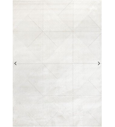  (G927/4161 200290)-Hayden Light Cream Diamond Block Pattern Rug, 6'7