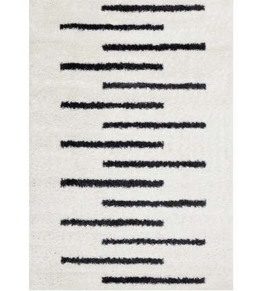  (H016/4141 240320)-Pascal Cream Grey Alternating Lines Rug, 7'10