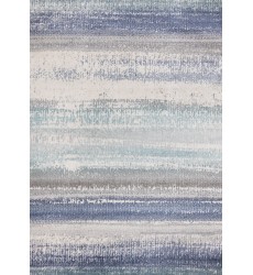  (H903/6242 160230)-Fresco Blue White Grey Layered Distressed Rug, 5'3