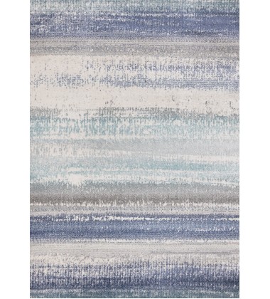  (H903/6242 240320)-Fresco Blue White Grey Layered Distressed Rug, 7'10