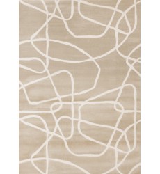  (H936/0151 160230)-Leo Beige Cream Organic Line Design Rug, 5'3