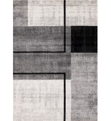  (J029/9646 160230)-Eclipse Grey Black White Modern Geometric Design Rug, 5'3