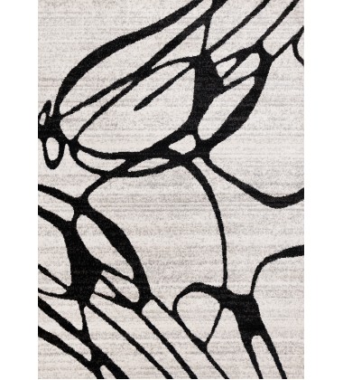  (J034/9323 240320)-Eclipse Grey Black Drizzle Swirl Rug, 7'10