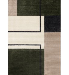  (J292/1121 240320)-Malibu Green Grey White Modern Geometric Design Rug, 7'10