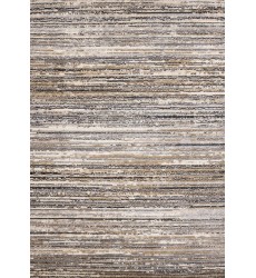  (N205/UI86 160230)-Nala Crean Grey Black Beige Distressed Lines Rug, 5'3
