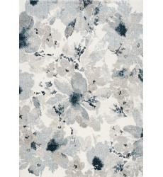 Kalora - 3x5 Sable Grey Cream Blue Floral Pattern Rug (8289/P301 80150)