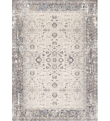  (Z226/Z231 160230)-Zola Cream Blue Black Elegant Classic Rug, 5'3