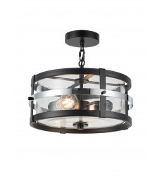  Kandil-Flush Mounts-(h601-2cr)-Black x Chrome