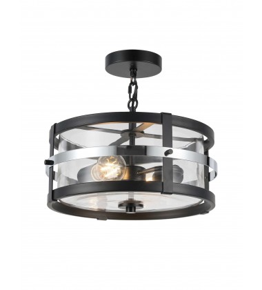 Kandil-Flush Mounts-(h601-2cr)-Black x Chrome  Kandil-Flush Mounts-(h601-2cr)-Black x Chrome