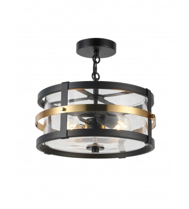  Kandil-Flush Mounts-(h601-2g)-Black x Gold