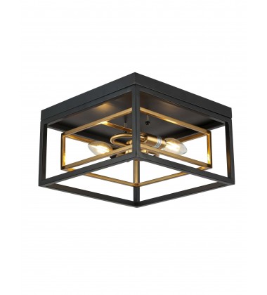  Kandil-Flush Mounts-(h607-2gd)-Black x Gold