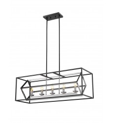 Kandil-Chandeliers-(ls200-5pn)-Black x Polished Nickel  Kandil-Chandeliers-(ls200-5pn)-Black x Polished Nickel