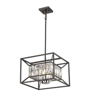 Kandil-Chandeliers-(u100-4p-c)-Black x Chrome  Kandil-Chandeliers-(u100-4p-c)-Black x Chrome