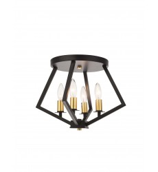  Kandil-Flush Mounts-(yg201-4c-bk)-Black x Gold x Chrome