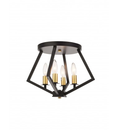  Kandil-Flush Mounts-(yg201-4c-bk)-Black x Gold x Chrome