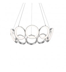 Oros Antique Silver Down Chandeliers (CH94829-AS) - Kuzco Lighting