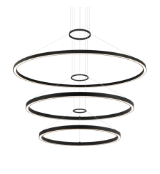  1 x28W + 1 x 36W + 1 x 48W LED Matte Black Metal Chandelier (C30896MB) - Matteo Modern